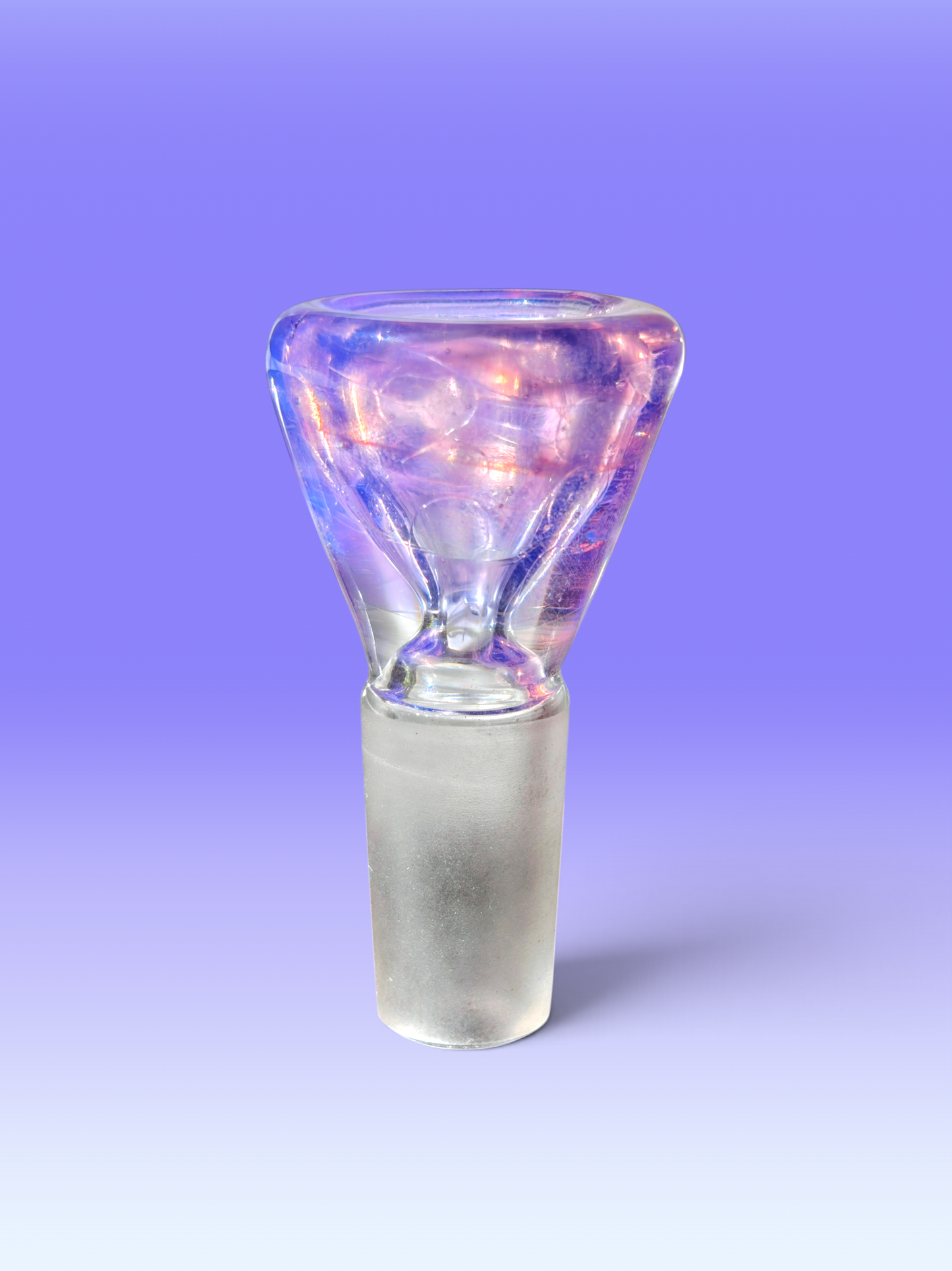purple glass hand made 14mm restrictor bowl