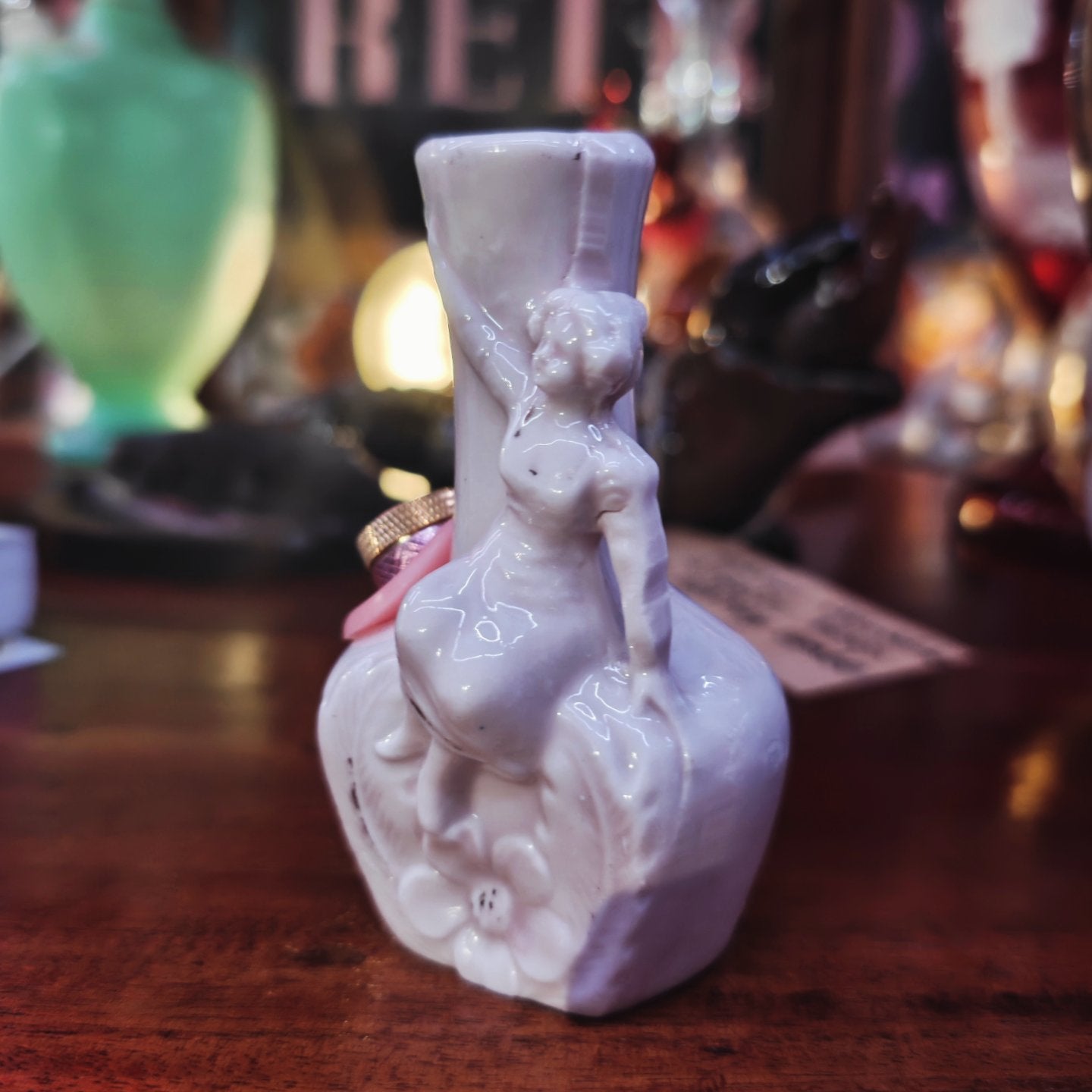 mini pastel pink austrian vintage vase bong