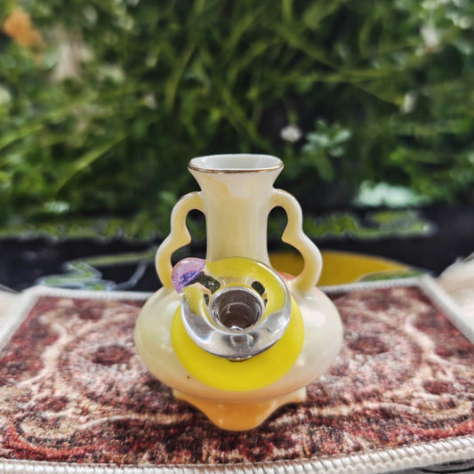 1920s Italian peaches mini vase