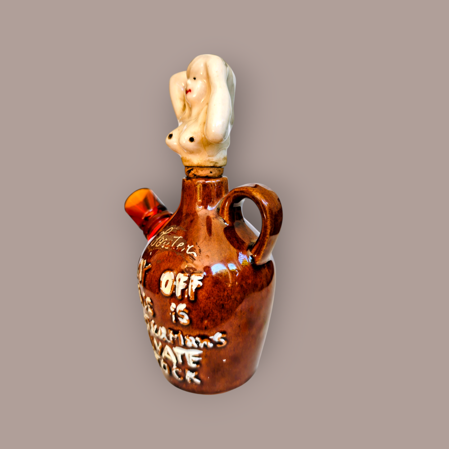 1940s japanese private stock decanter bong with topless tiddies topper