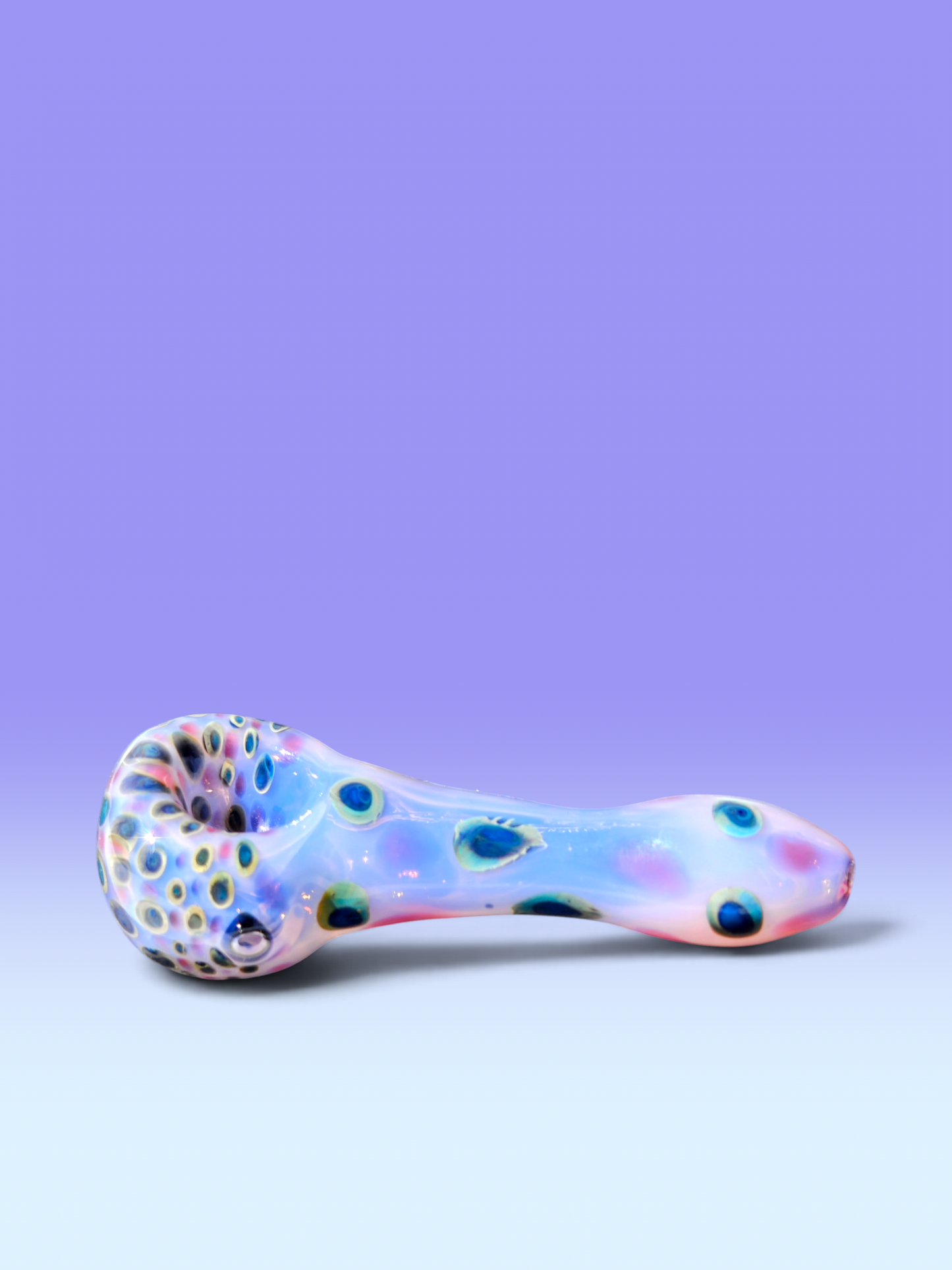 aussie glass hand blown dotstack lilac pipe