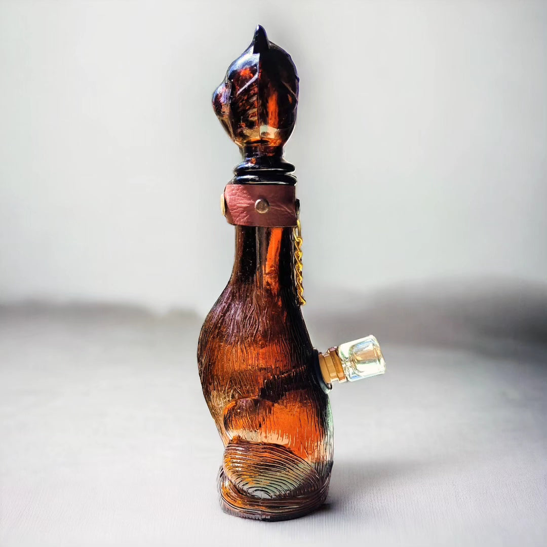 antique empoli 1960's cat decanter bong