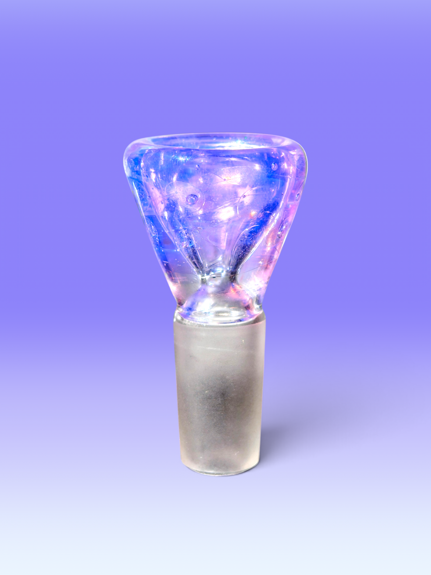 purple glass hand made 14mm restrictor bowl