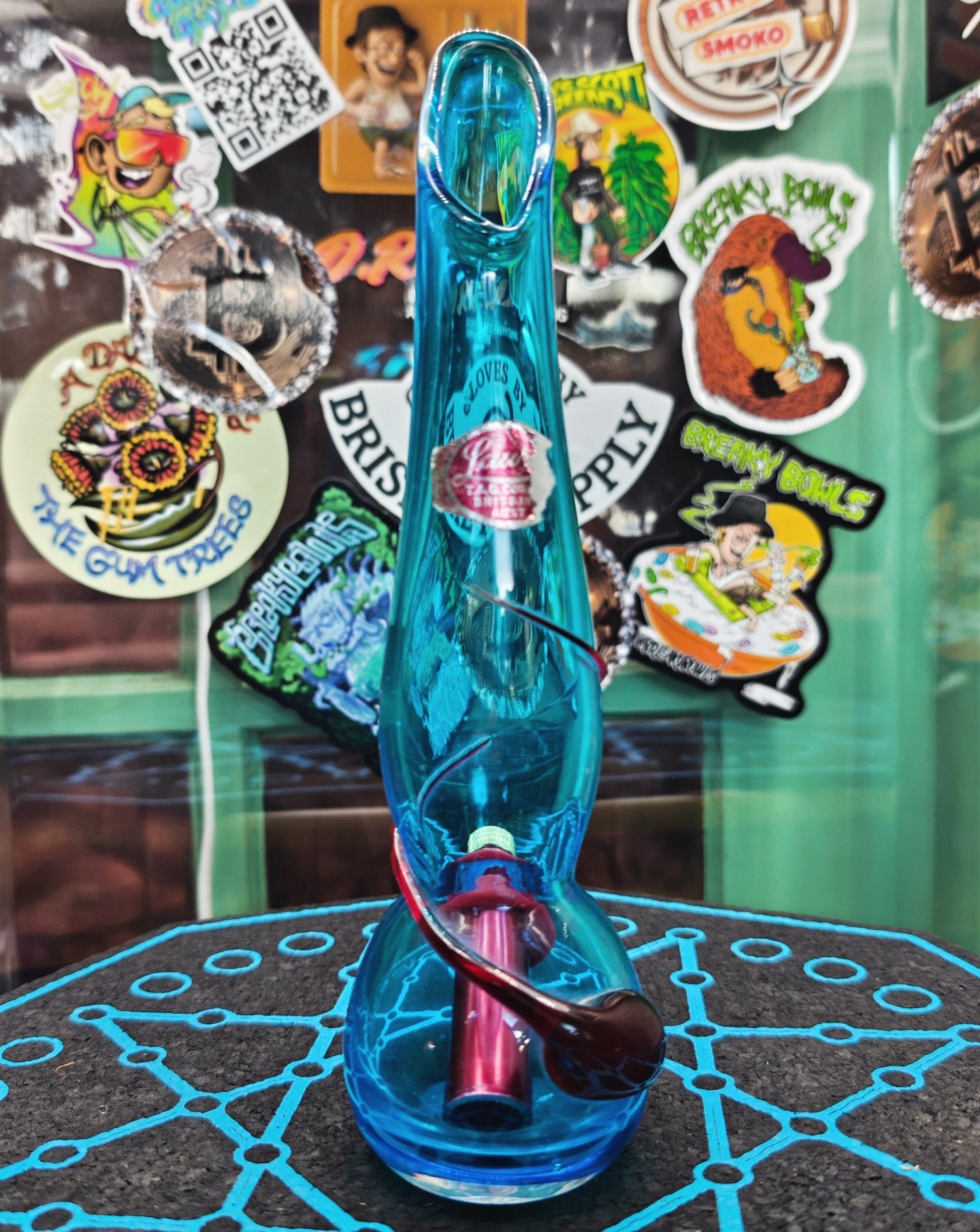 mystery blue swung history rich brisbane vase bong