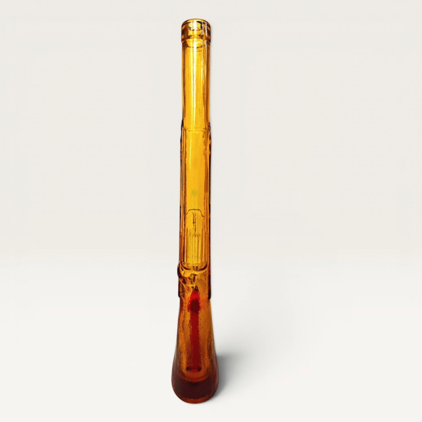 1976 vintage amber glass italian chianti rifle bong