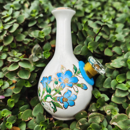 early 1900s japanese satsuma flower bong vase