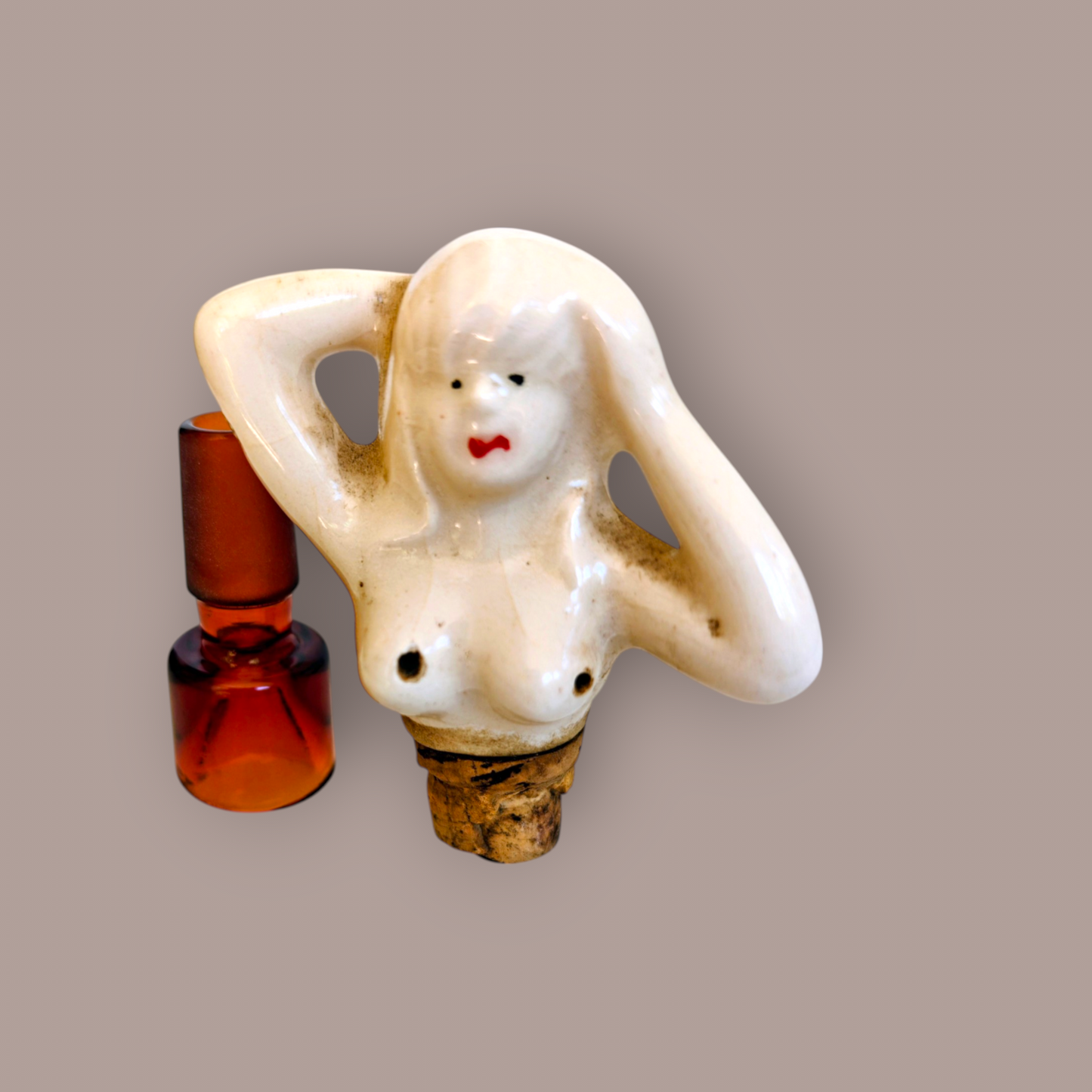 1940s japanese private stock decanter bong with topless tiddies topper