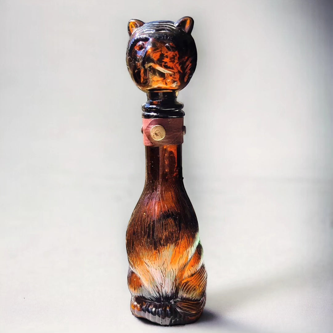 antique empoli 1960's cat decanter bong