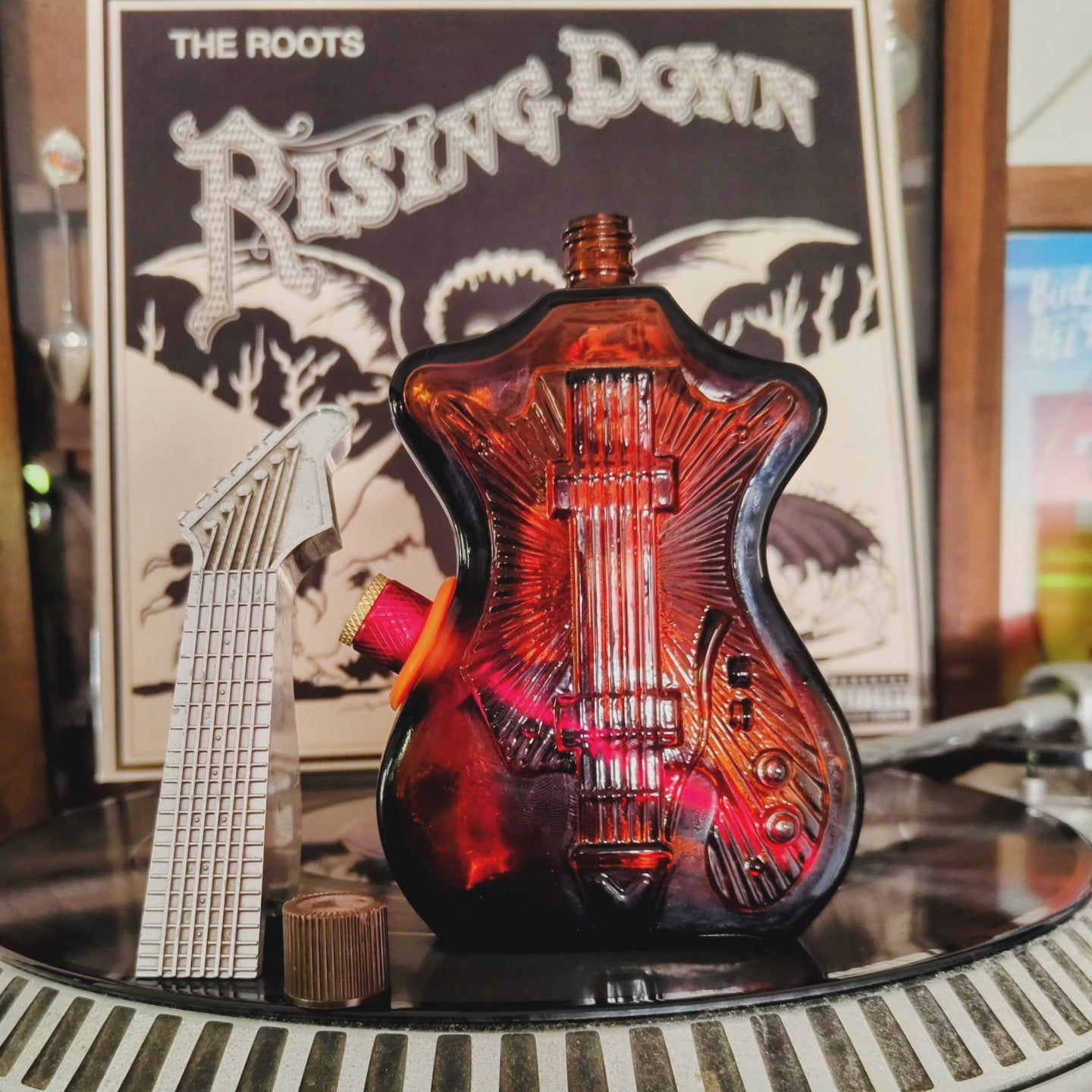 70's amber glass electric guitar bong aka jon bong jovi