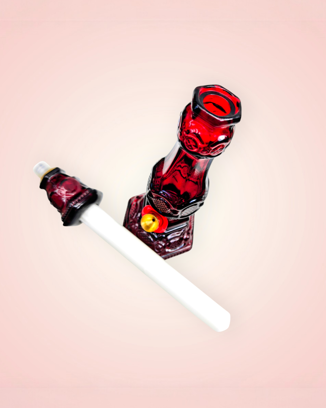 1970s cape cod ruby red candlestick bong
