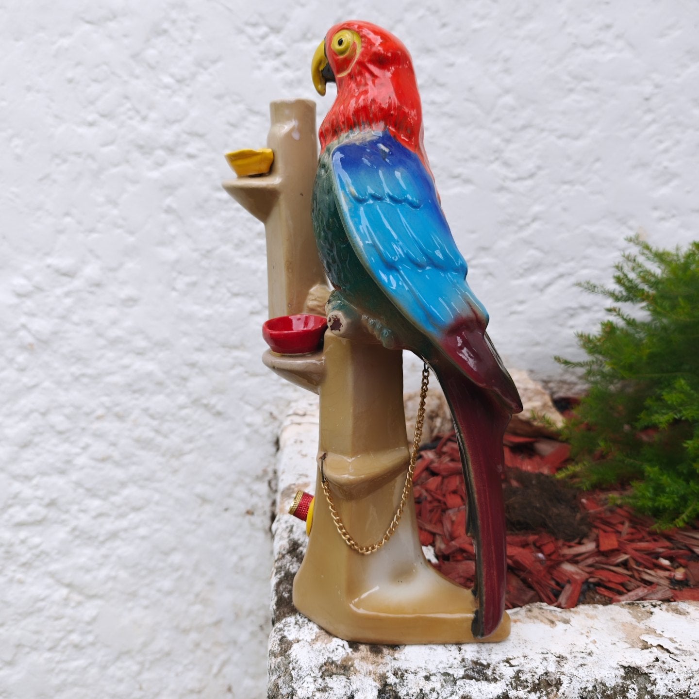 very rare ceramic 70s french annèè dele garnier bird bong