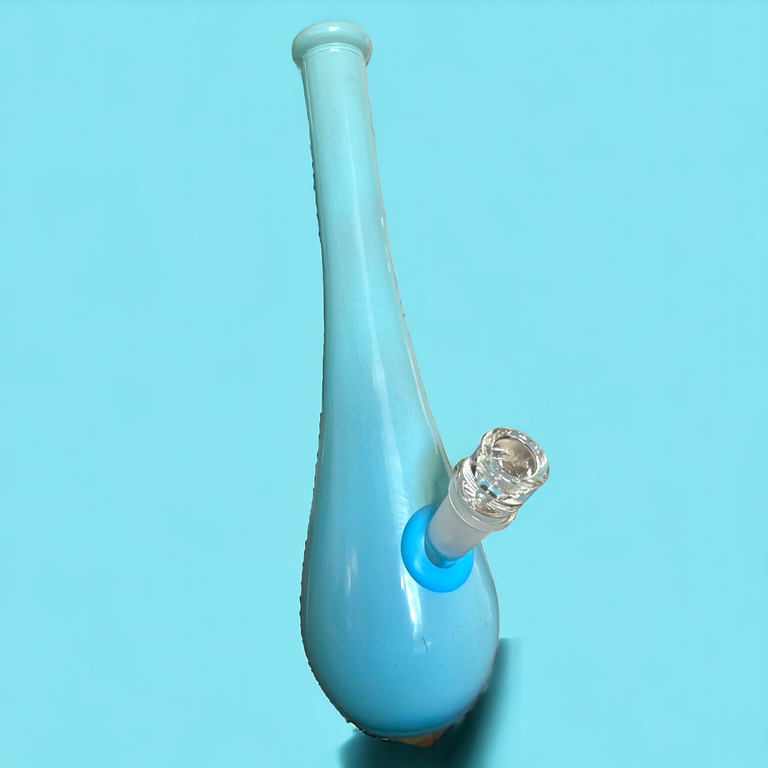 baby blue glass bong