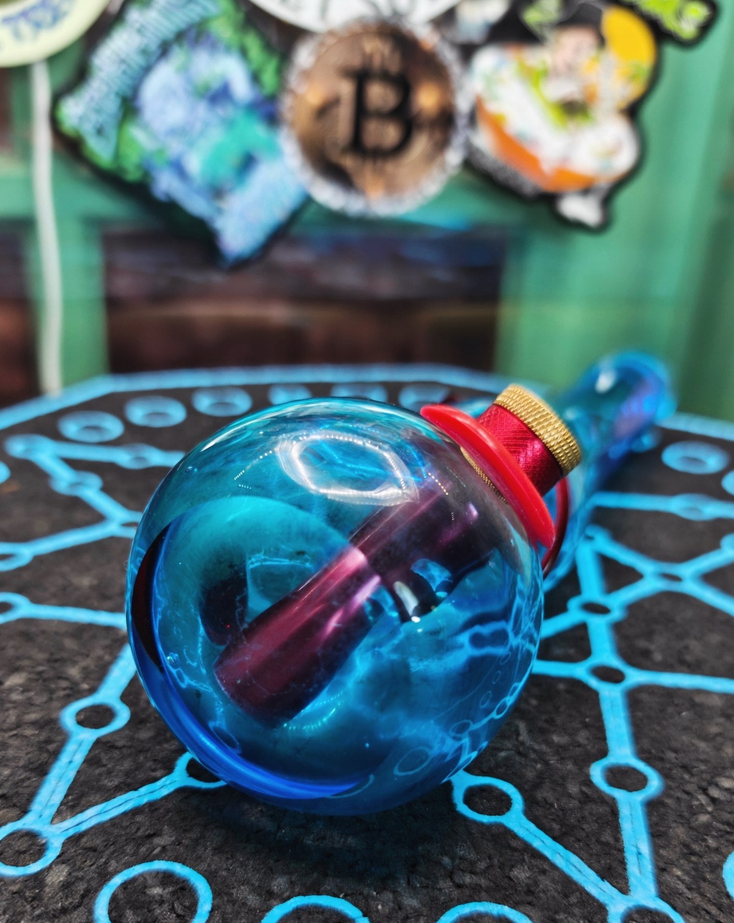 mystery blue swung history rich brisbane vase bong