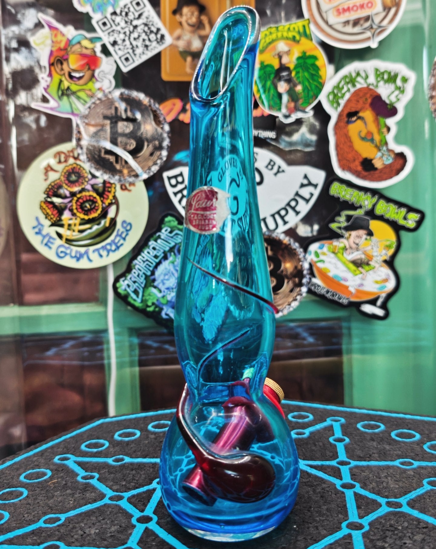 mystery blue swung history rich brisbane vase bong