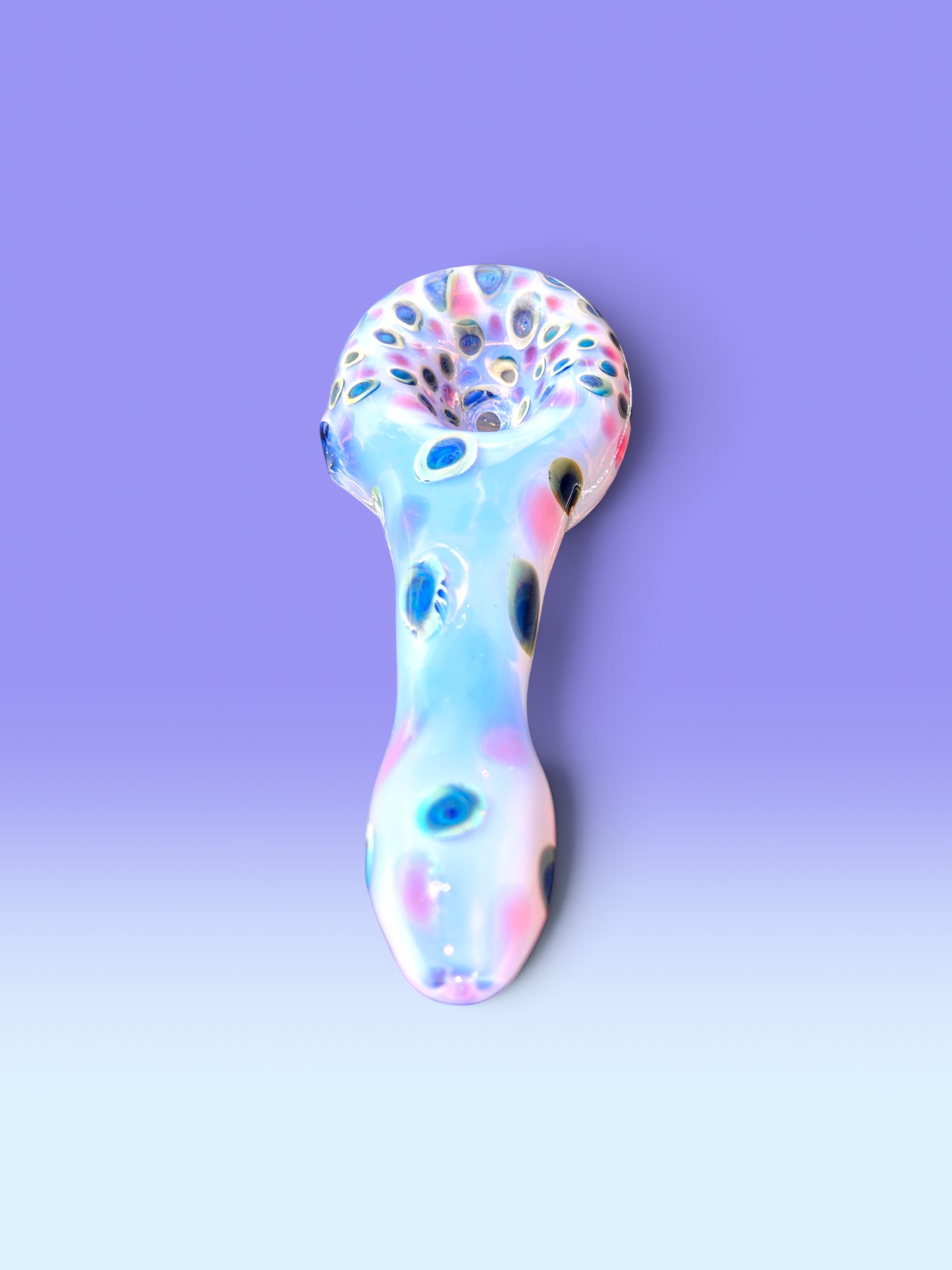 aussie glass hand blown dotstack lilac pipe