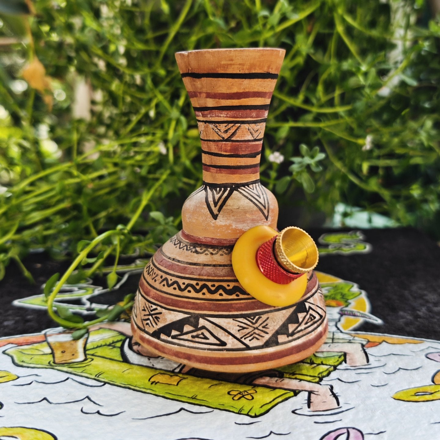 1940s ceramic african vase bong