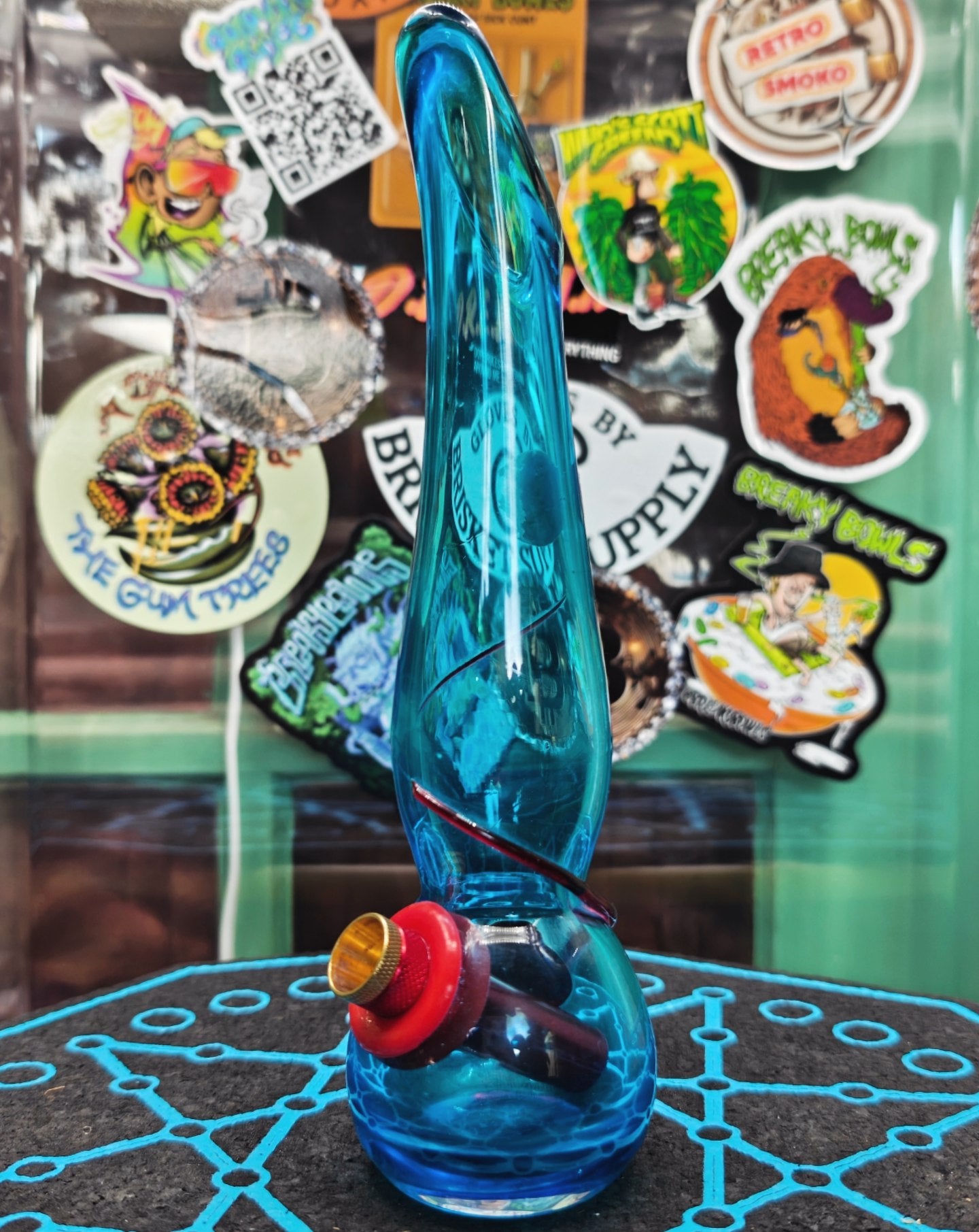 mystery blue swung history rich brisbane vase bong