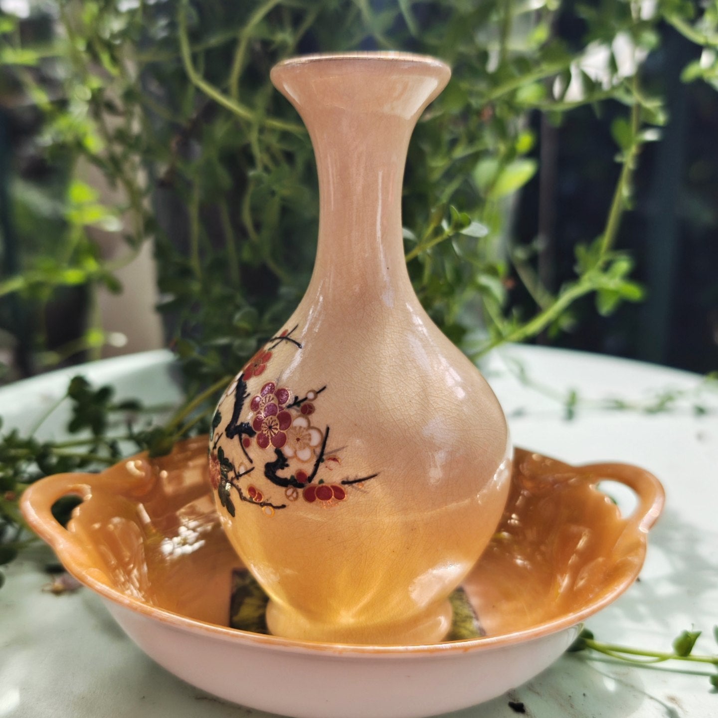 early 1900s japanese satsuma stamped vase bong