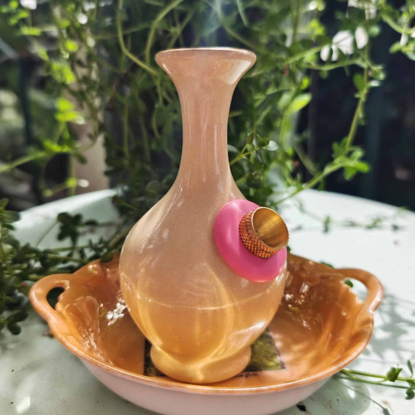 early 1900s japanese satsuma stamped vase bong