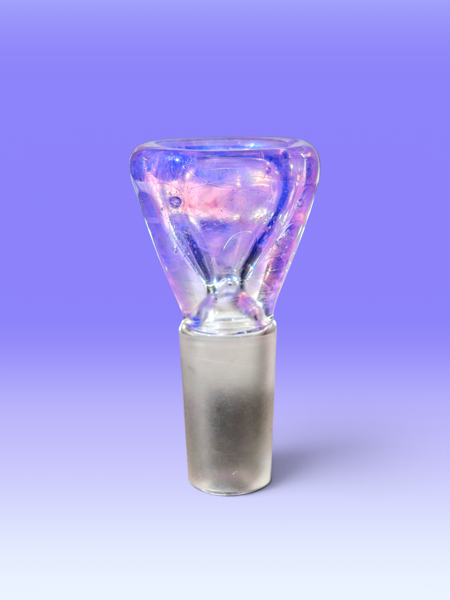 purple glass hand made 14mm restrictor bowl