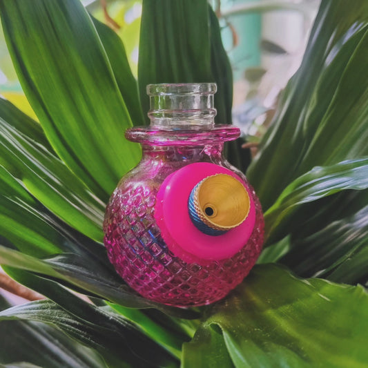 vintage pink crystal mini bong